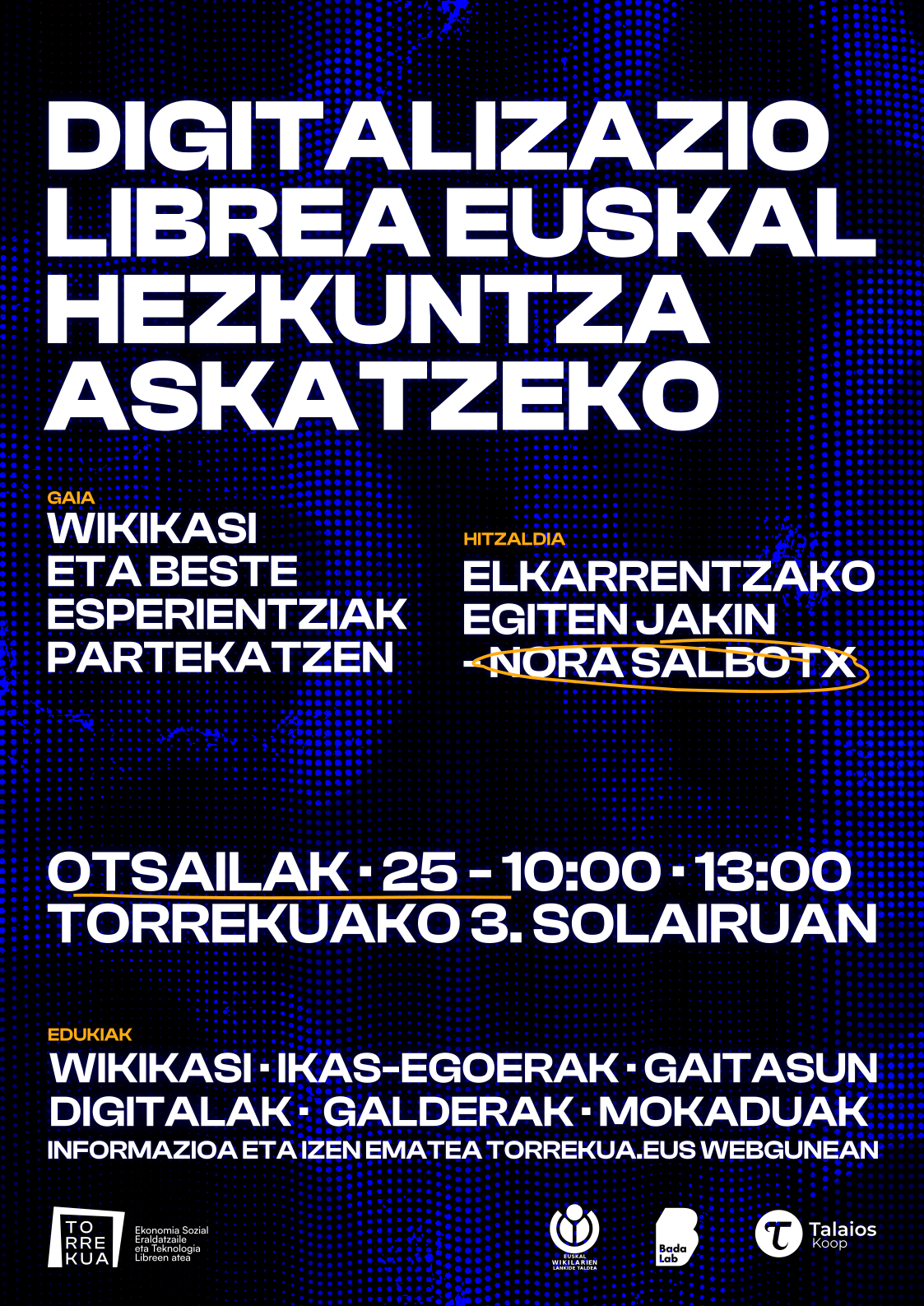 Digitalizazio librea euskal hezkuntza askatzeko | Torrekua, Ekonomia Sozial Eraldatzailearen eta Teknologia Libreen Atea